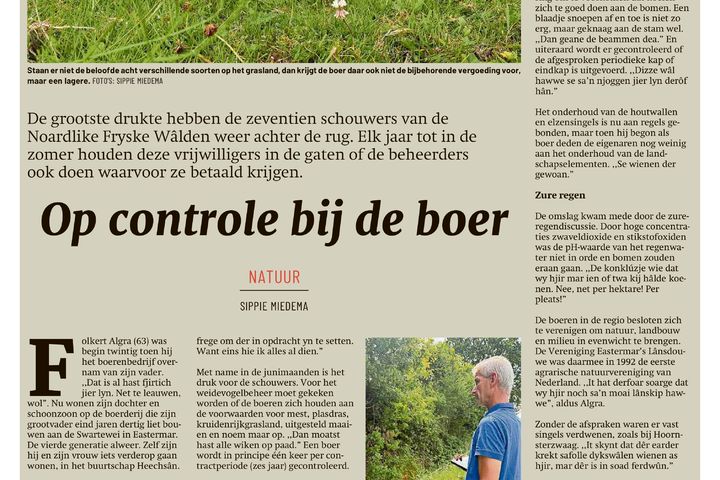 Op controle bij de boer